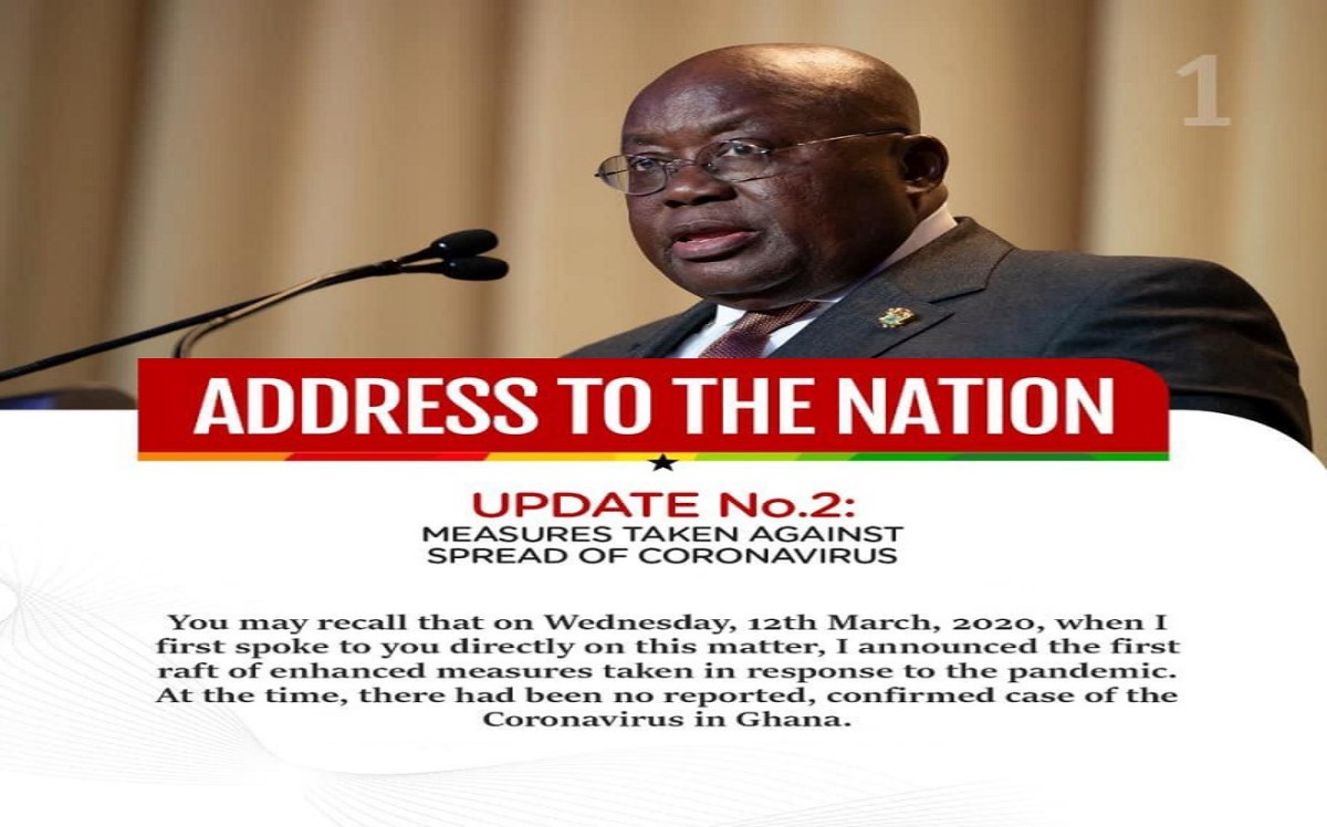 President'saddress to the nation on measures taken against spread of coronavirus